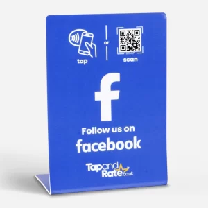 Facebook NFC stand & QR