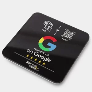 Google Reviews NFC & QR Tile (Black)
