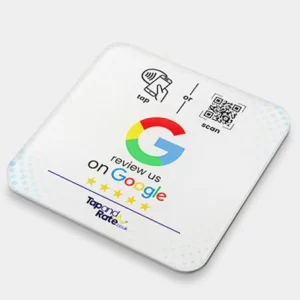 Google Reviews NFC & QR Tile (White)