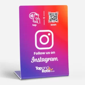 Instagram NFC stand & QR