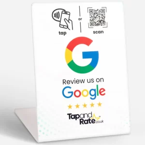 Premium Google Review NFC & QR stand (L)